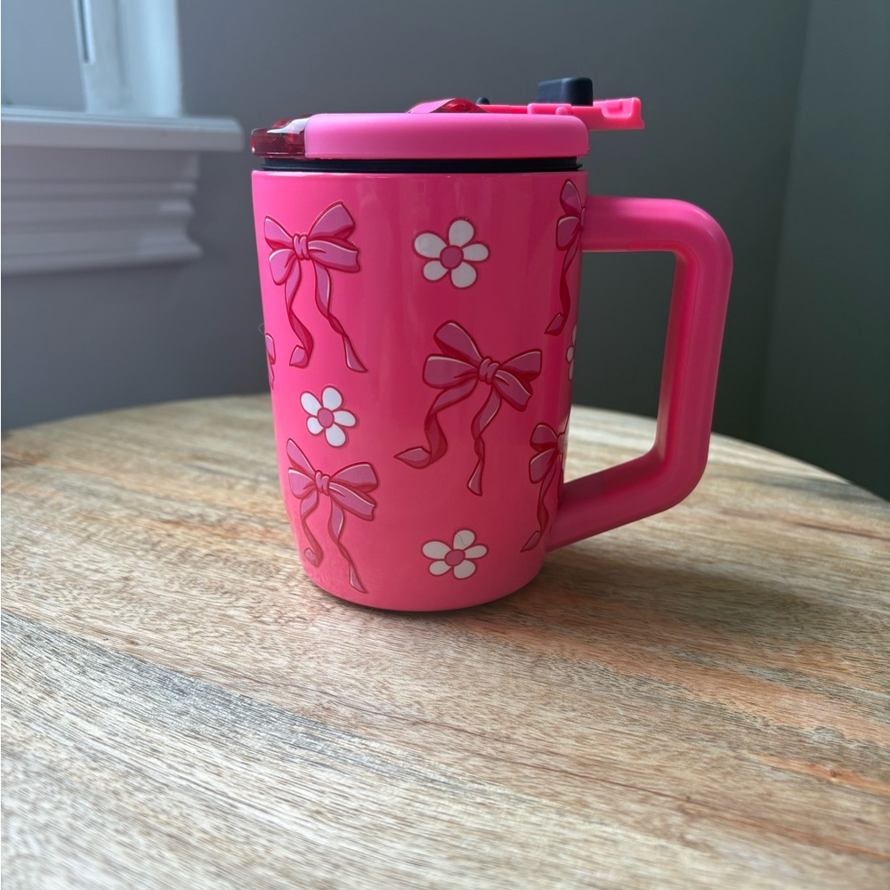 New without tags Brumate 15 oz Muv neon pink with UV DTF stickers